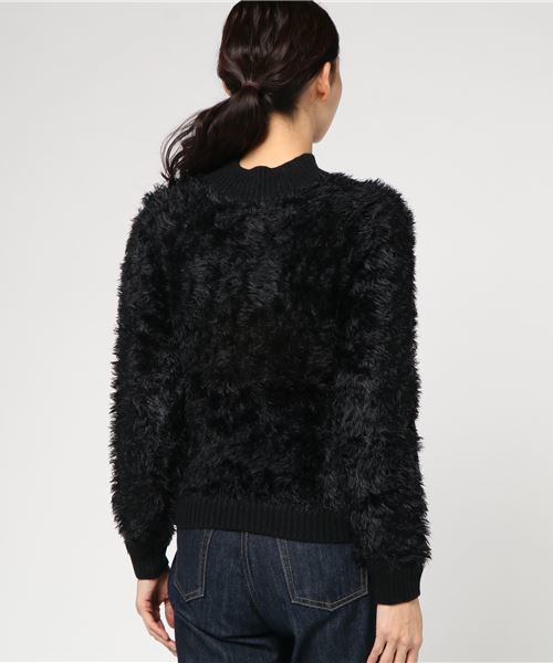 archives（アルシーヴ）の「フェザーヤーンリブ切替プルオーバー（ニット/セーター・レディース・ブラック/パープル/シルバーグレー・MEDIUM）」の8枚目の写真