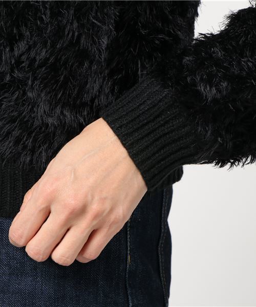 archives（アルシーヴ）の「フェザーヤーンリブ切替プルオーバー（ニット/セーター・レディース・ブラック/パープル/シルバーグレー・MEDIUM）」の7枚目の写真