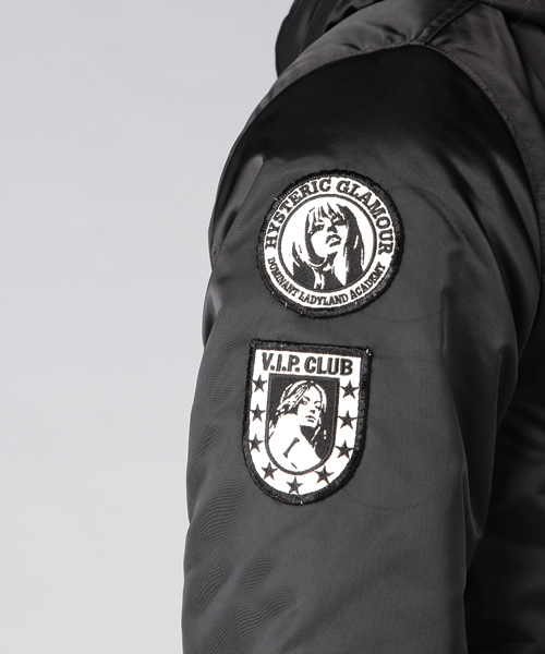HYSTERIC GLAMOUR ミリタリージャケット プリマロフト ワッペン HYSTERIC GLAMOUR ミリタリージャケット プリマロフト ワッペン