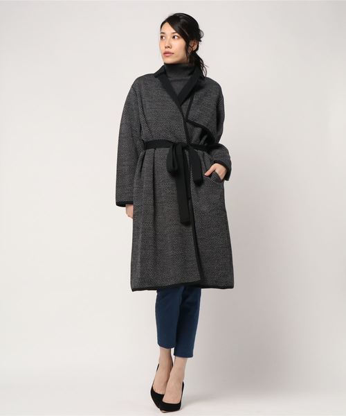 WRAPINKNOT(ラッピンノット)の「【WRAPINKNOT】WK17AW-CO02(その他アウター・レディース・ブラック/ブラウン・0)」の1枚目の写真