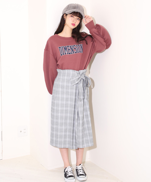 one after another NICE CLAUP(ワンアフターアナザーナイスクラップ)の「チェックミディスカート(スカート・レディース・ブラウン系その他/ベージュ系その他/ブルー系その他/チェック・FREE)」の7枚目の写真