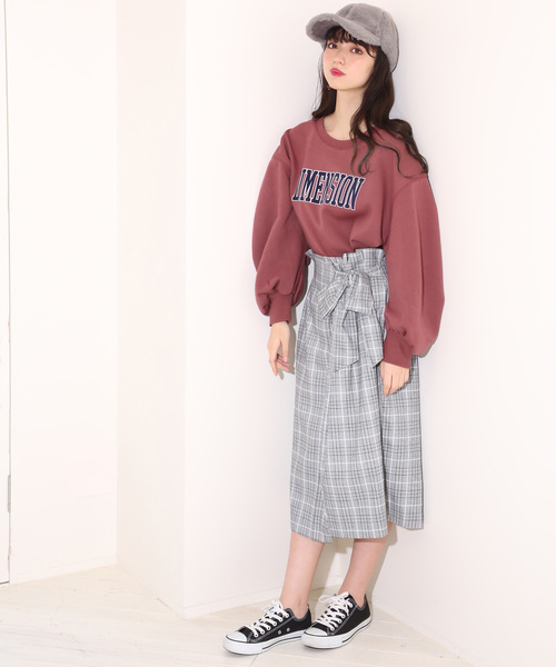 one after another NICE CLAUP(ワンアフターアナザーナイスクラップ)の「チェックミディスカート(スカート・レディース・ブラウン系その他/ベージュ系その他/ブルー系その他/チェック・FREE)」の8枚目の写真