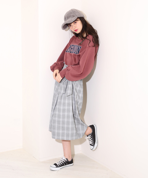 one after another NICE CLAUP(ワンアフターアナザーナイスクラップ)の「チェックミディスカート(スカート・レディース・ブラウン系その他/ベージュ系その他/ブルー系その他/チェック・FREE)」の10枚目の写真