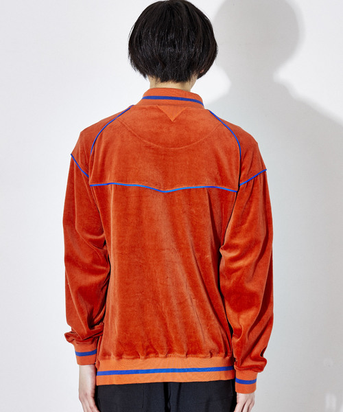 WHITE MOUNTAINEERING（ホワイトマウンテニアリング）の「【White Mountaineering】ベロアトラックトップ/WM1871510（ジャージ・メンズ・ネイビー/オレンジ・S/M/L）」の9枚目の写真