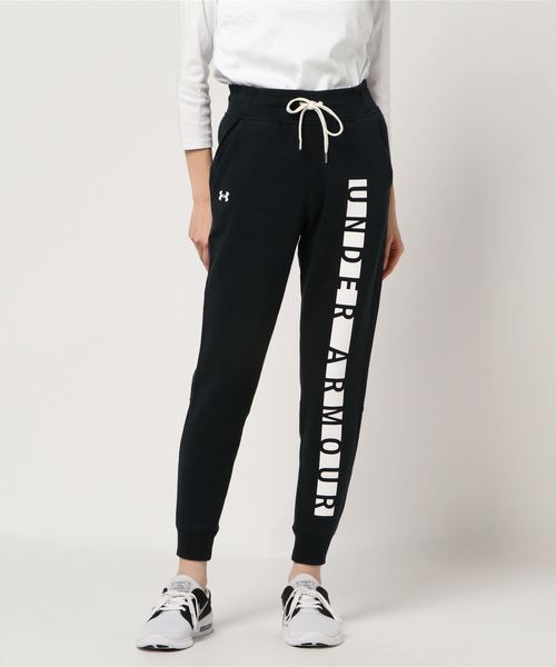 UNDER ARMOUR(アンダーアーマー)の「レディース ライフスタイルロングパンツ / フェイバリットフリースパンツグラフィック(その他パンツ・レディース・ブラック・L/M/S/XL)」の7枚目の写真