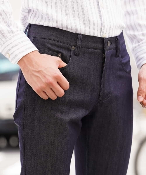 MICHEL KLEIN HOMME   （ミッシェルクランオム）の「パンツ（プレビアストレッチ5ポケット）（その他パンツ・メンズ・ネイビー/ブラック/チャコールグレー・48/46/50）」の5枚目の写真