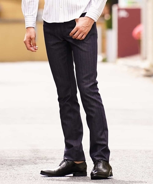 MICHEL KLEIN HOMME   （ミッシェルクランオム）の「パンツ（プレビアストレッチ5ポケット）（その他パンツ・メンズ・ネイビー/ブラック/チャコールグレー・48/46/50）」の8枚目の写真