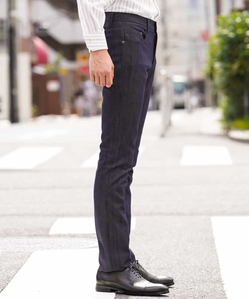 MICHEL KLEIN HOMME   （ミッシェルクランオム）の「パンツ（プレビアストレッチ5ポケット）（その他パンツ・メンズ・ネイビー/ブラック/チャコールグレー・48/46/50）」の10枚目の写真