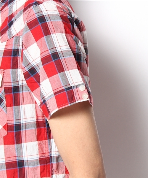 HYSTERIC GLAMOUR（ヒステリックグラマー）の「CHECK半袖ウエスタンSH（シャツ/ブラウス・メンズ・レッド系その他/グリーン系その他/チャコールグレー・SMALL/MEDIUM/LARGE）」の7枚目の写真