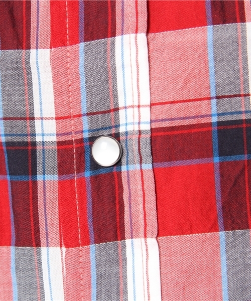 HYSTERIC GLAMOUR（ヒステリックグラマー）の「CHECK半袖ウエスタンSH（シャツ/ブラウス・メンズ・レッド系その他/グリーン系その他/チャコールグレー・SMALL/MEDIUM/LARGE）」の8枚目の写真