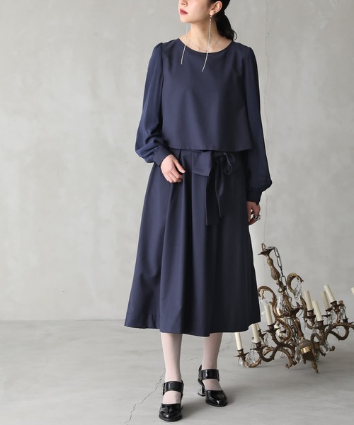 kOhAKU(コハク)の「セットアップ風クラシカルワンピース(ドレス・レディース・ブラック/ネイビー・1/2)」の21枚目の写真