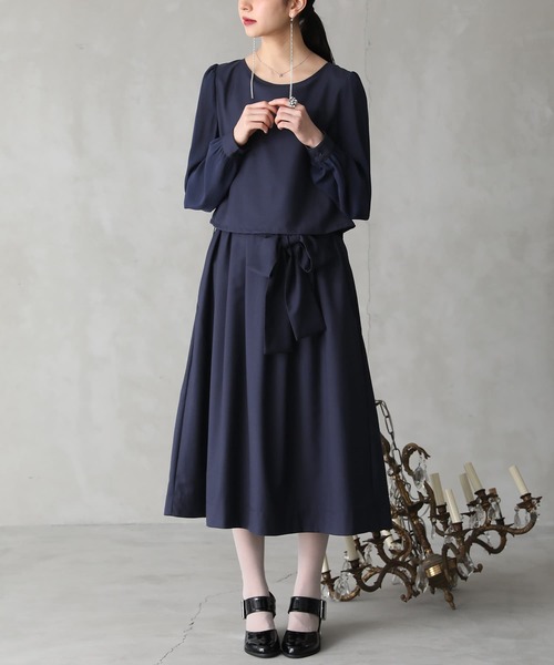 kOhAKU(コハク)の「セットアップ風クラシカルワンピース(ドレス・レディース・ブラック/ネイビー・1/2)」の22枚目の写真
