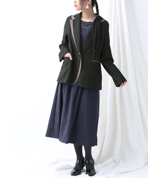 kOhAKU(コハク)の「セットアップ風クラシカルワンピース(ドレス・レディース・ブラック/ネイビー・1/2)」の5枚目の写真