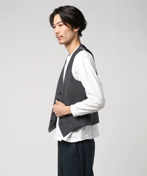 THE SUIT COMPANY(ザ・スーツカンパニー)の「<FORMAL>『CERIMONIA』リバーシブルジレ(ベスト・メンズ・グレー系その他・LL/3L/SS/S/M/L)」の4枚目の写真