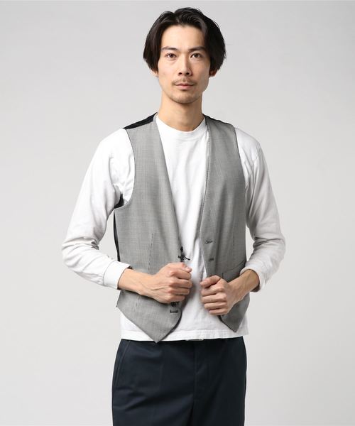 THE SUIT COMPANY(ザ・スーツカンパニー)の「<FORMAL>『CERIMONIA』リバーシブルジレ(ベスト・メンズ・グレー系その他・LL/3L/SS/S/M/L)」の2枚目の写真