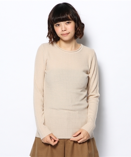 Kastane（カスタネ）の「リブPO（ニット/セーター・レディース・ネイビー/ベージュ・FREE）」の2枚目の写真