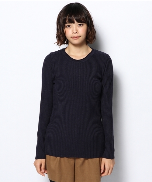 Kastane（カスタネ）の「リブPO（ニット/セーター・レディース・ネイビー/ベージュ・FREE）」の3枚目の写真