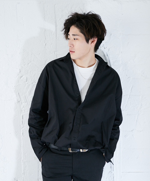 kutir（クティール）の「バックプリントビッグシャツ（シャツ/ブラウス・メンズ・ブラック/ホワイト・MEDIUM/LARGE）」の13枚目の写真