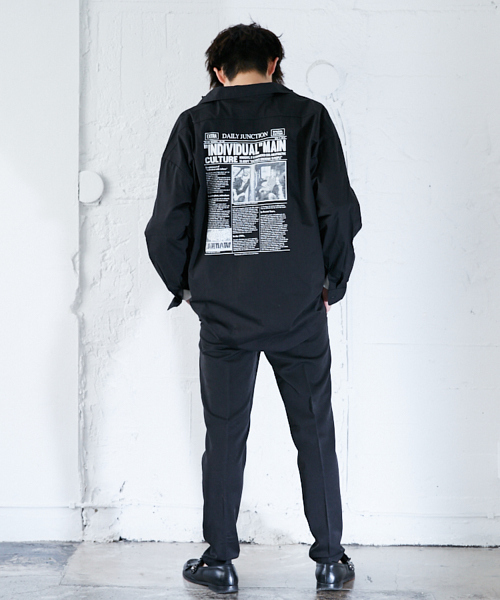 kutir（クティール）の「バックプリントビッグシャツ（シャツ/ブラウス・メンズ・ブラック/ホワイト・MEDIUM/LARGE）」の16枚目の写真