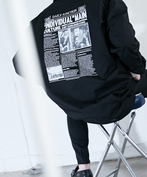 kutir（クティール）の「バックプリントビッグシャツ（シャツ/ブラウス・メンズ・ブラック/ホワイト・MEDIUM/LARGE）」の18枚目の写真