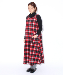 BEAMS BOY | □BEAMS BOY / ネルチェックヘンリー ノースリーブワンピース **(ワンピース)