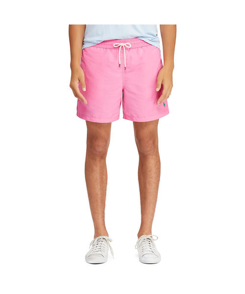 POLO RALPH LAUREN(ポロ ラルフ ローレン)の「トラベラー スイム トランクス(水着・メンズ・ピンク/グリーン系2・LARGE/X-SMALL/SMALL/MEDIUM/X-LARGE)」の4枚目の写真