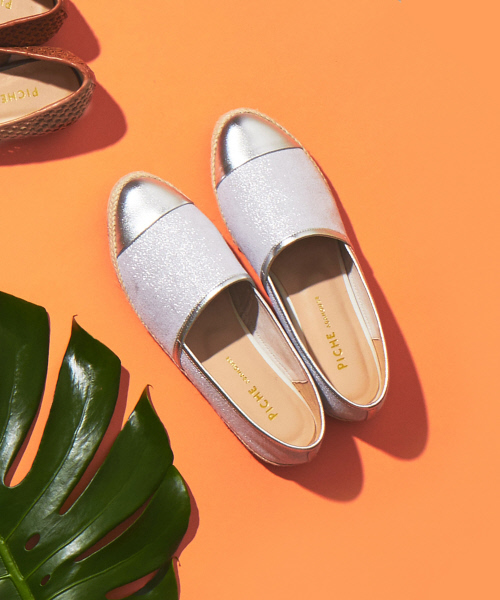 PICHE ABAHOUSE（ピシェ アバハウス）の「コンビジュートスリッポン（スリッポン・レディース・シルバー/その他/ゴールド・38/39/35/36/37/34/40）」の2枚目の写真