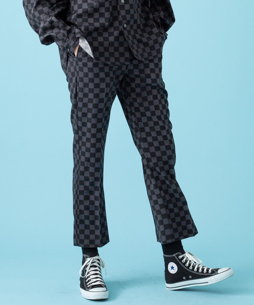 Name.(ネーム)の「【Name.】チェッカーフラッグ柄スラックス / NMPT-ST19SS-001(スラックス・メンズ・ダークグレー/ブラウン・0/1)」の22枚目の写真