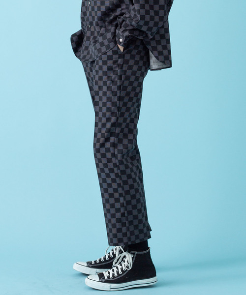 Name.(ネーム)の「【Name.】チェッカーフラッグ柄スラックス / NMPT-ST19SS-001(スラックス・メンズ・ダークグレー/ブラウン・0/1)」の21枚目の写真