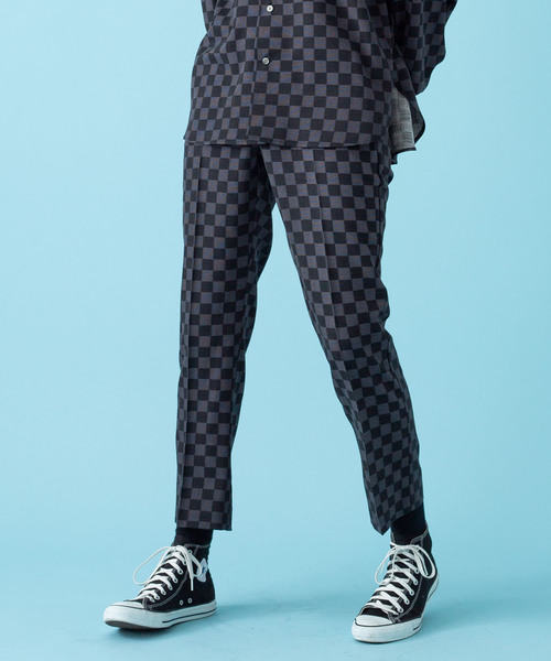 Name.(ネーム)の「【Name.】チェッカーフラッグ柄スラックス / NMPT-ST19SS-001(スラックス・メンズ・ダークグレー/ブラウン・0/1)」の19枚目の写真