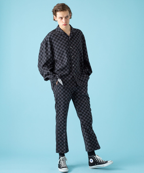 Name.(ネーム)の「【Name.】チェッカーフラッグ柄スラックス / NMPT-ST19SS-001(スラックス・メンズ・ダークグレー/ブラウン・0/1)」の6枚目の写真