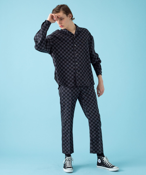 Name.(ネーム)の「【Name.】チェッカーフラッグ柄スラックス / NMPT-ST19SS-001(スラックス・メンズ・ダークグレー/ブラウン・0/1)」の3枚目の写真