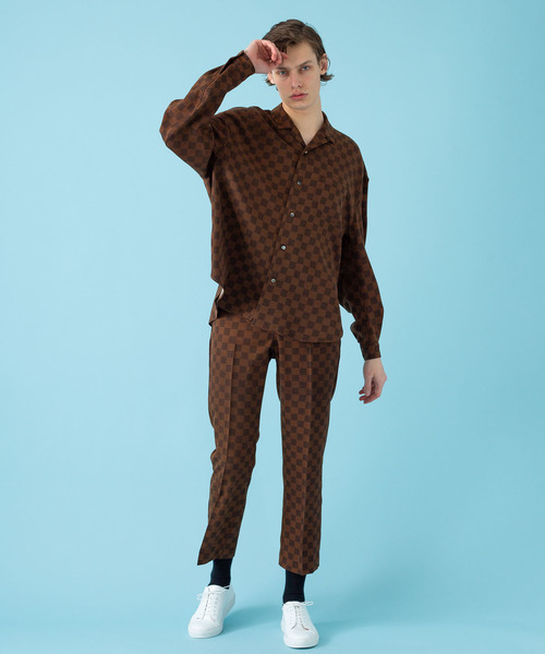 Name.(ネーム)の「【Name.】チェッカーフラッグ柄スラックス / NMPT-ST19SS-001(スラックス・メンズ・ダークグレー/ブラウン・0/1)」の13枚目の写真