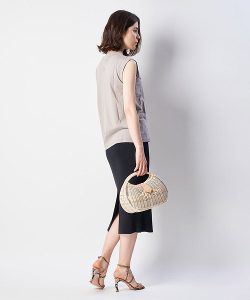 Whim Gazette(ウィムガゼット)の「スーピマリネンドライ天竺ノースリーブプルオーバー(Tシャツ/カットソー・レディース・ホワイト/ライトグレー/ブラック/カーキ/ライトベージュ/ダークブラウン/サーモンピンク・FREE)」の18枚目の写真