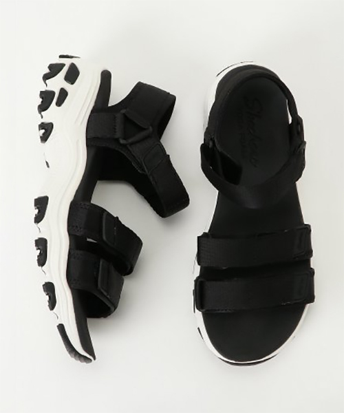 SKECHERS(スケッチャーズ)の「SKECHERS スケッチャーズ D'LITES FRESH CATCH サンダル(サンダル・レディース・ブラック/グレー・24/23)」の2枚目の写真