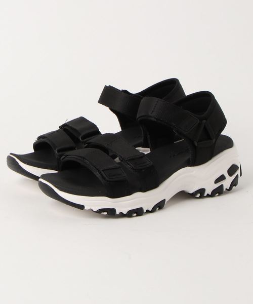 SKECHERS(スケッチャーズ)の「SKECHERS スケッチャーズ D'LITES FRESH CATCH サンダル(サンダル・レディース・ブラック/グレー・24/23)」の3枚目の写真