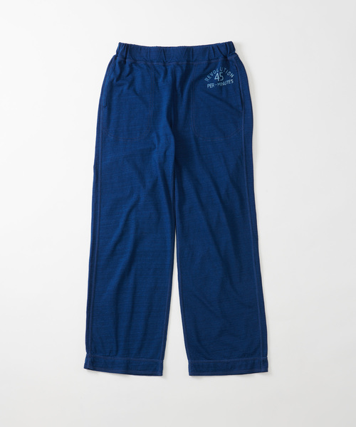 【美品 45R】でこぼこ天竺のスウェットパンツ Lサイズ ホワイト