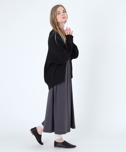 RNA-N（アールエヌエーエヌ）の「M1184 Aラインロングワンピース（ワンピース・レディース・スミクロ/ベージュ/グレー/ホワイト・MEDIUM）」の9枚目の写真