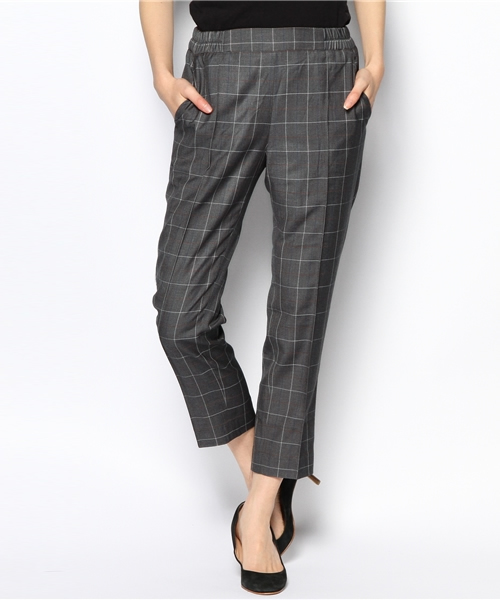 ROSE BUD(ローズバッド)の「LPT-14126 W/ELASTIC PIN-TUCKET ANKLE PANTS(スラックス・レディース・ライトグレー/グレー/ネイビー/ダークネイビー・ONE SIZE)」の2枚目の写真