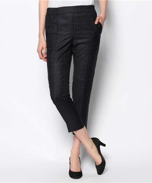 ROSE BUD(ローズバッド)の「LPT-14126 W/ELASTIC PIN-TUCKET ANKLE PANTS(スラックス・レディース・ライトグレー/グレー/ネイビー/ダークネイビー・ONE SIZE)」の4枚目の写真