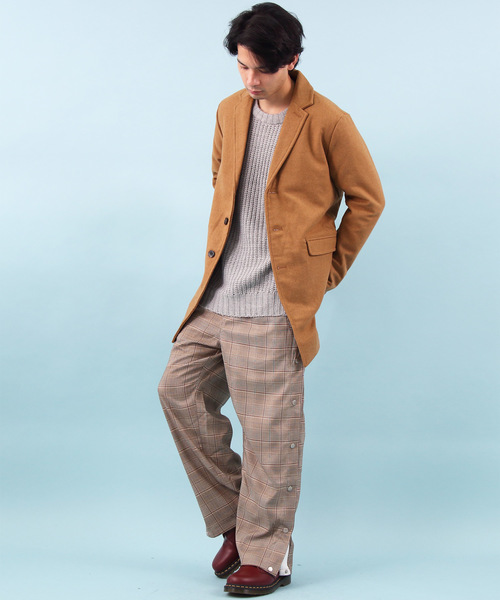 ８(eight)（エイト）の「チェック バスケットパンツ ワイドパンツ（チノパンツ・メンズ・ブラウン/グレー・M/L）」の8枚目の写真