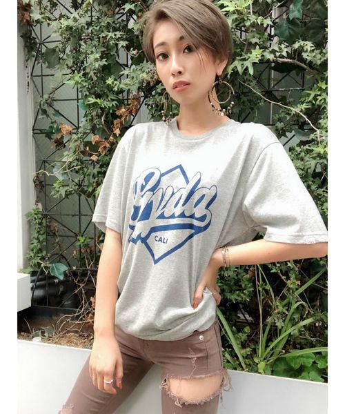 GYDA（ジェイダ）の「GYDA CALI Tシャツ（Tシャツ/カットソー・レディース・ブラック/ベージュ/グレー/オフホワイト・FREE）」の16枚目の写真
