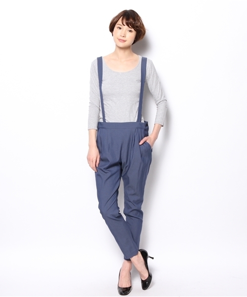 ELFORBR（エルフォーブル）の「テンセルサスペンダータックパンツ（その他パンツ・レディース・ネイビー/インディゴブルー/ブラック・38/36）」の17枚目の写真