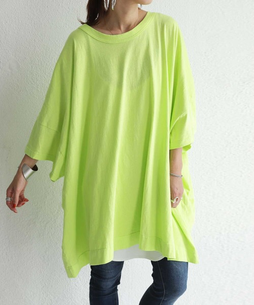 antiqua(アンティカ)の「ネオンカラーT(Tシャツ/カットソー・レディース・ブラック/オフホワイト/ブルー/イエロー・FREE)」の17枚目の写真