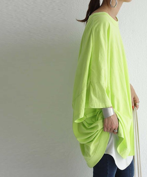 antiqua(アンティカ)の「ネオンカラーT(Tシャツ/カットソー・レディース・ブラック/オフホワイト/ブルー/イエロー・FREE)」の19枚目の写真
