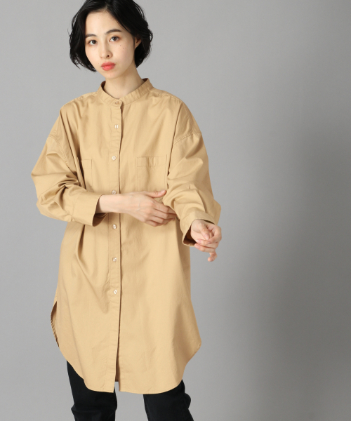 LOWRYS FARM（ローリーズファーム）の「スタンドチュニックシャツ　847992（シャツ/ブラウス・レディース・ブラック/ベージュ/オフホワイト・FREE）」の5枚目の写真