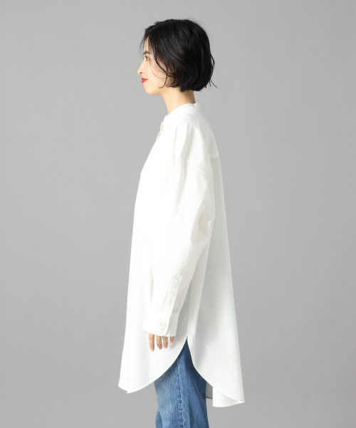 LOWRYS FARM（ローリーズファーム）の「スタンドチュニックシャツ　847992（シャツ/ブラウス・レディース・ブラック/ベージュ/オフホワイト・FREE）」の6枚目の写真