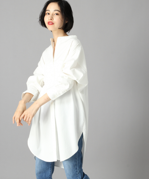 LOWRYS FARM（ローリーズファーム）の「スタンドチュニックシャツ　847992（シャツ/ブラウス・レディース・ブラック/ベージュ/オフホワイト・FREE）」の16枚目の写真