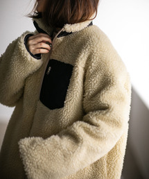 SAE オーバーサイズ フリースロングジャケット SEA（シー）の「VINTAGE フリース オーバーサイズ ロング