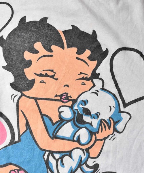 Betty Boop ベティブープレトロヴィンテージ　古着　ジャケット レディース 古着 00s Betty Boop ベティちゃん 豪華 本革 レザー